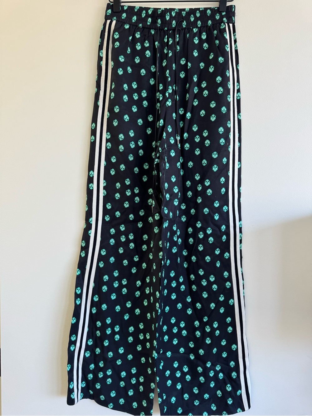Maje Green and Black Wide Leg Pants